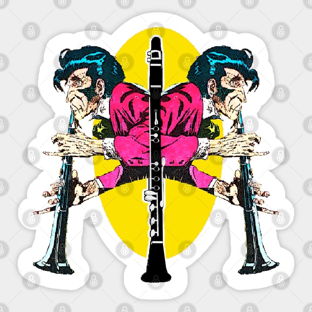 clarinet player clarinetist vintage artist Sticker by Marccelus